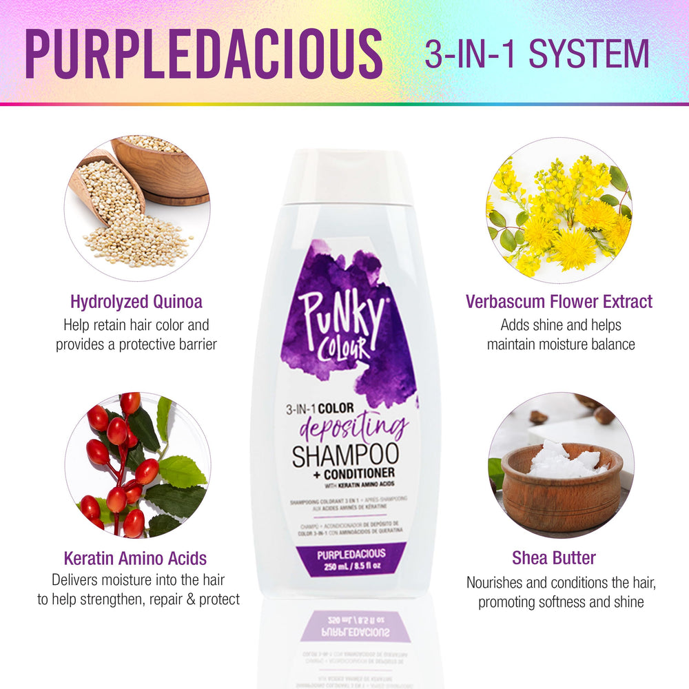 Punky Colour Purpledacious tube application enables easy, even color coating.