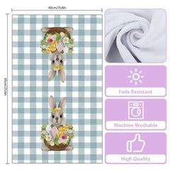 Puomue 2-pack microfiber towels provide lint-free drying for dishes and glasses.