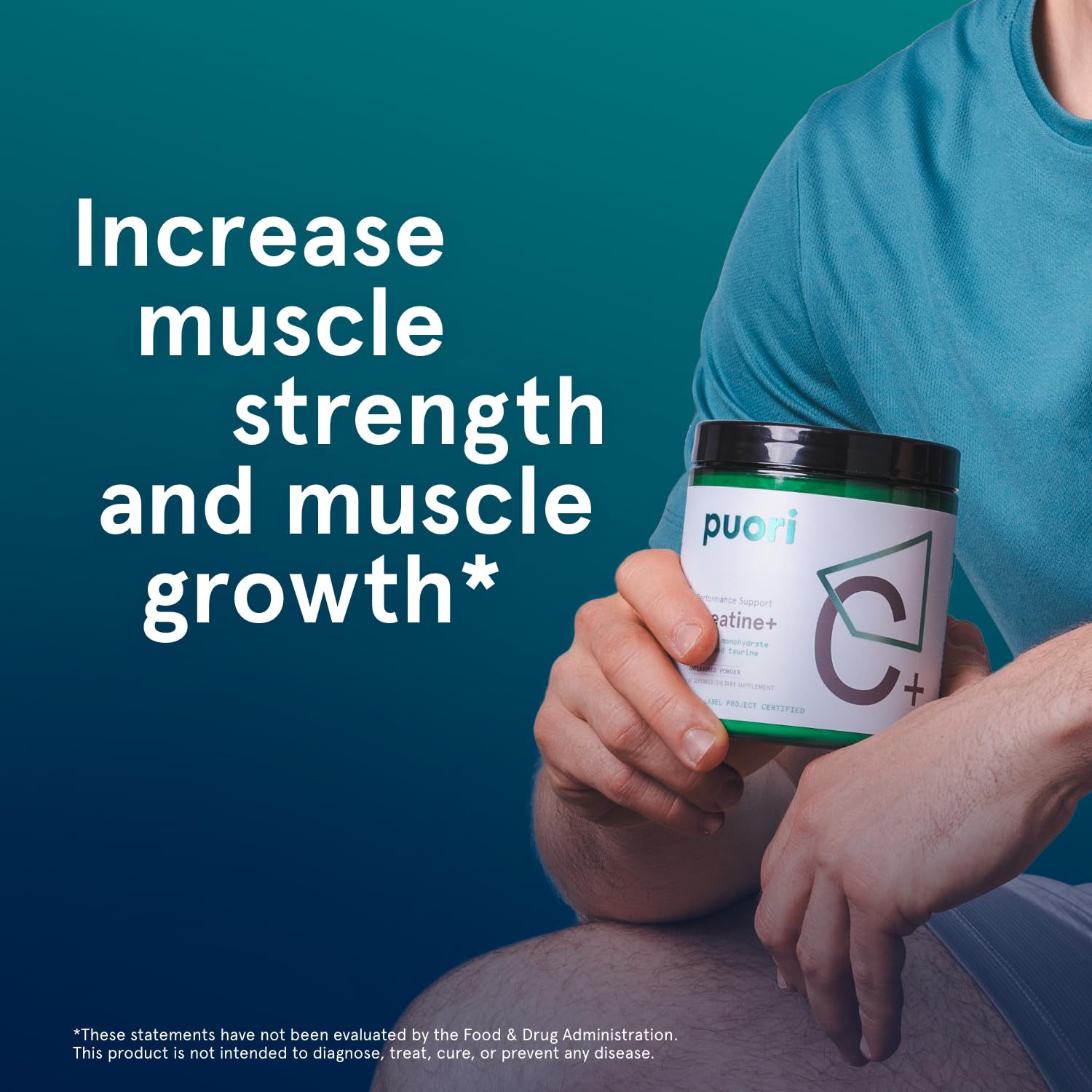 Puori Creatine scoop ready for daily dose supports routine consistency.