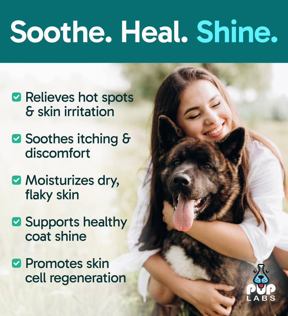Pup Labs K9 Soothe bottle cap close-up highlights compact design for easy storage.