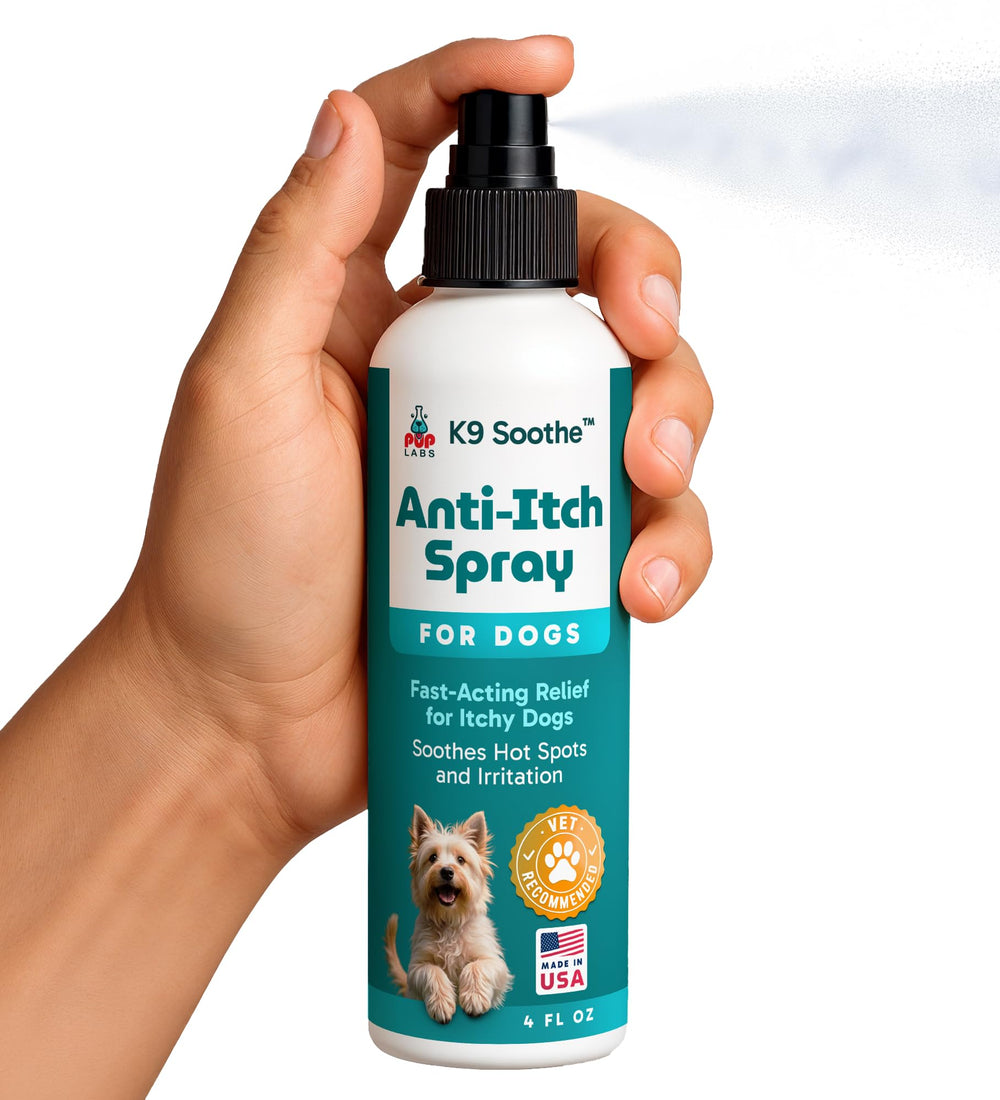 Pup Labs K9 Soothe USA-made emblem signals vet-approved quality.