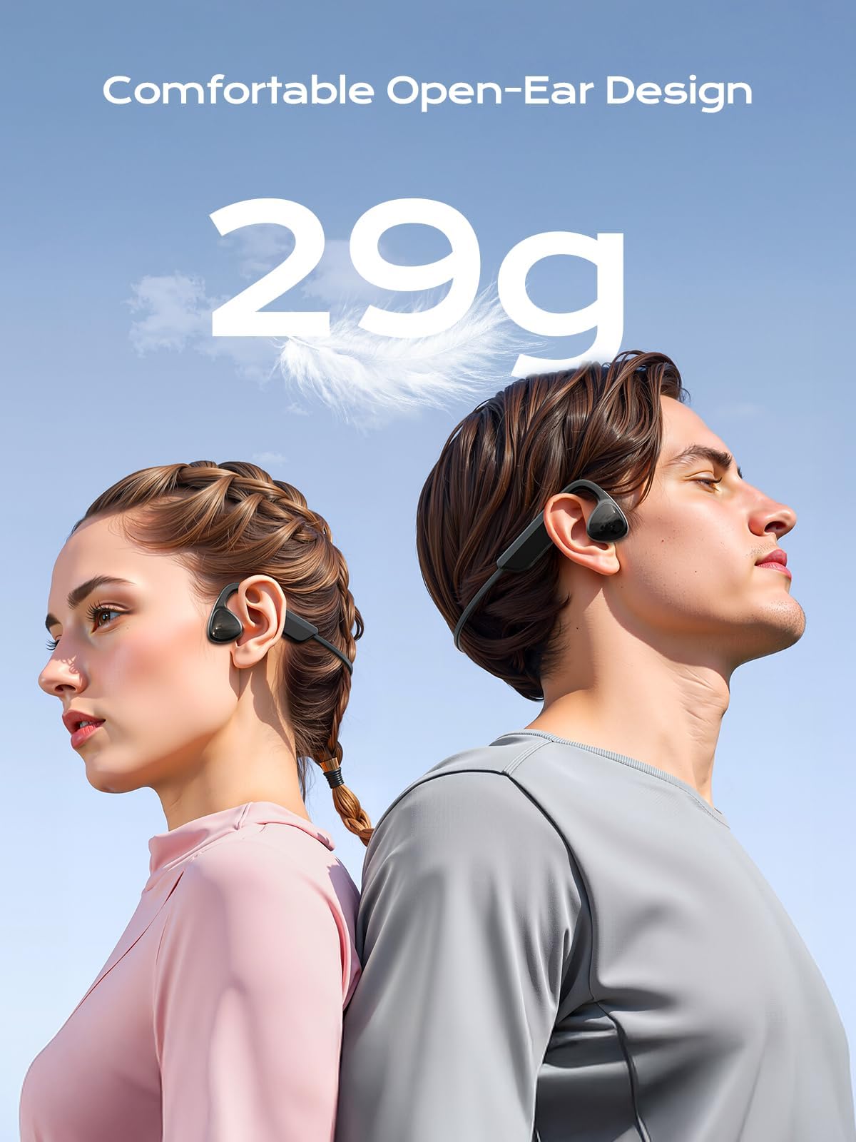 Pupabiflor lightweight 29g design hugs the ear for a secure fit.