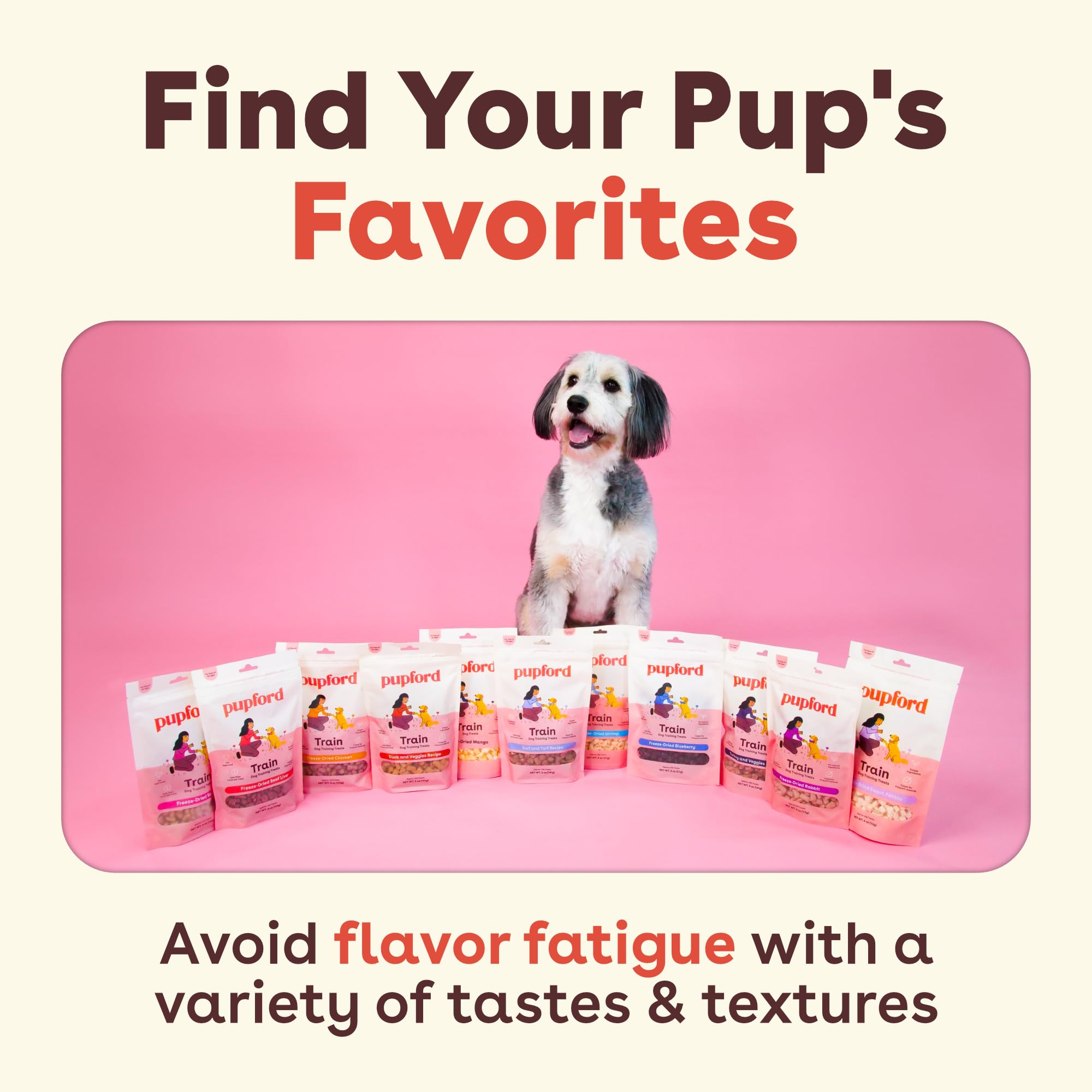 Saveurs variées Pupford pour satisfaire les goûts des chiens.
