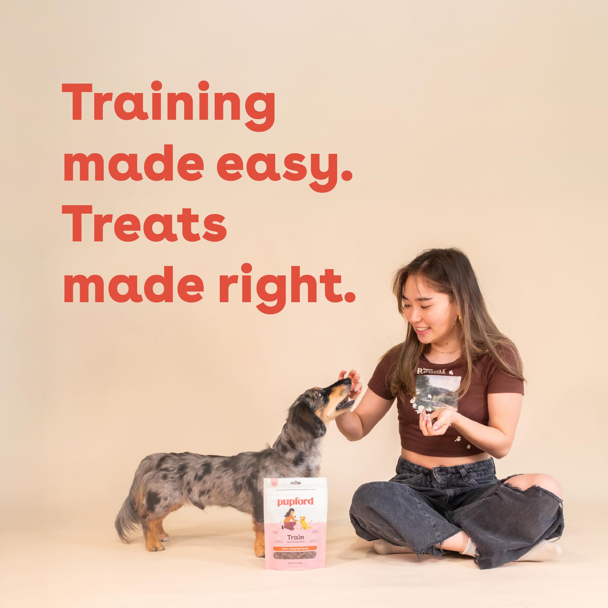 Senior dogs enjoy gentle, chewable Pupford rewards.