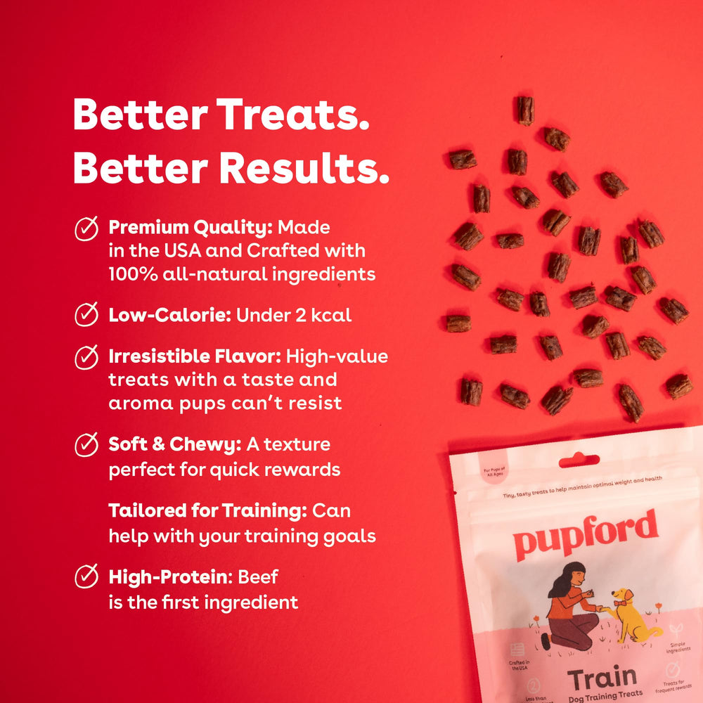 Pupford training treats for dogs and puppies during practice.