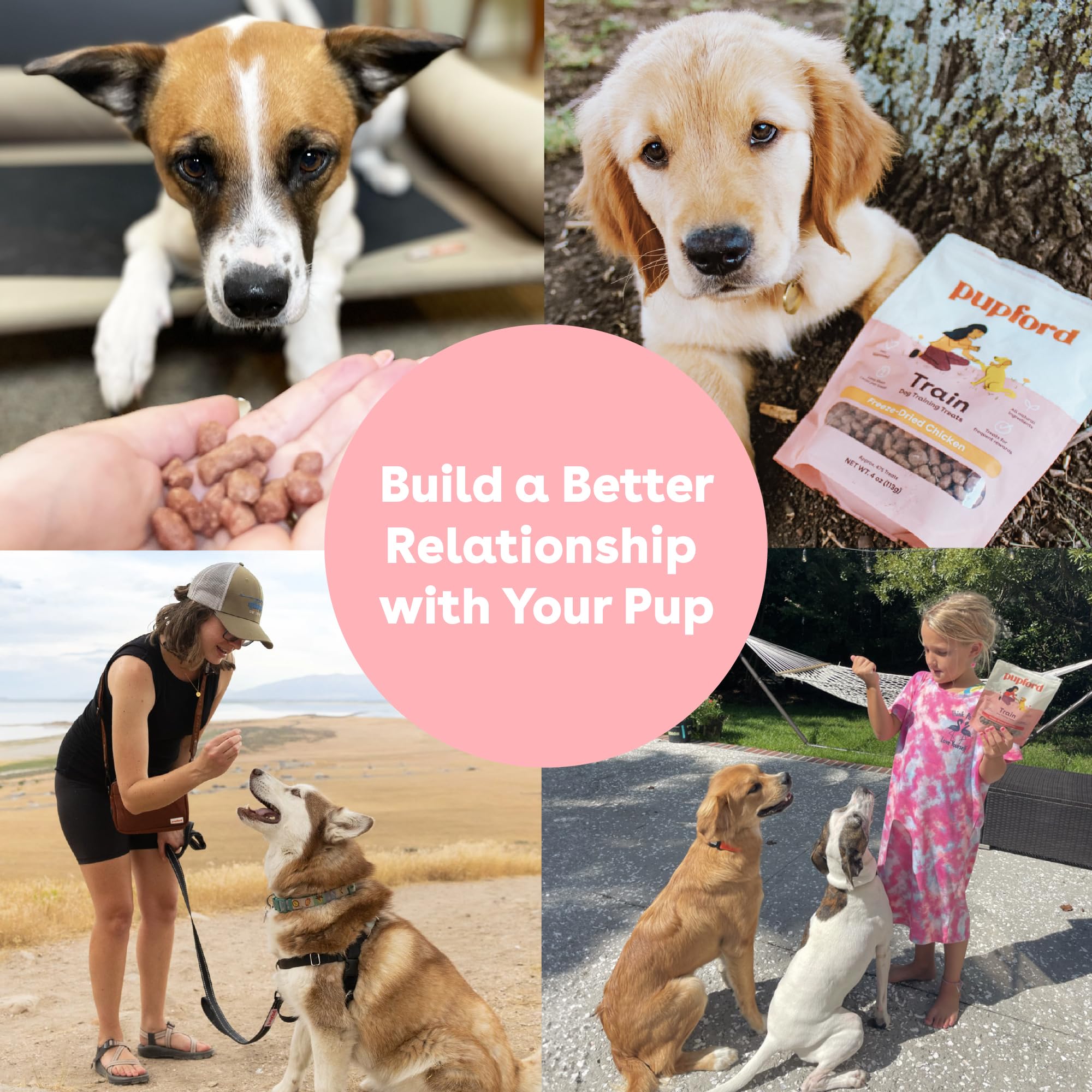 Pupford two-ingredient treats with simple ingredients for mindful snacking.
