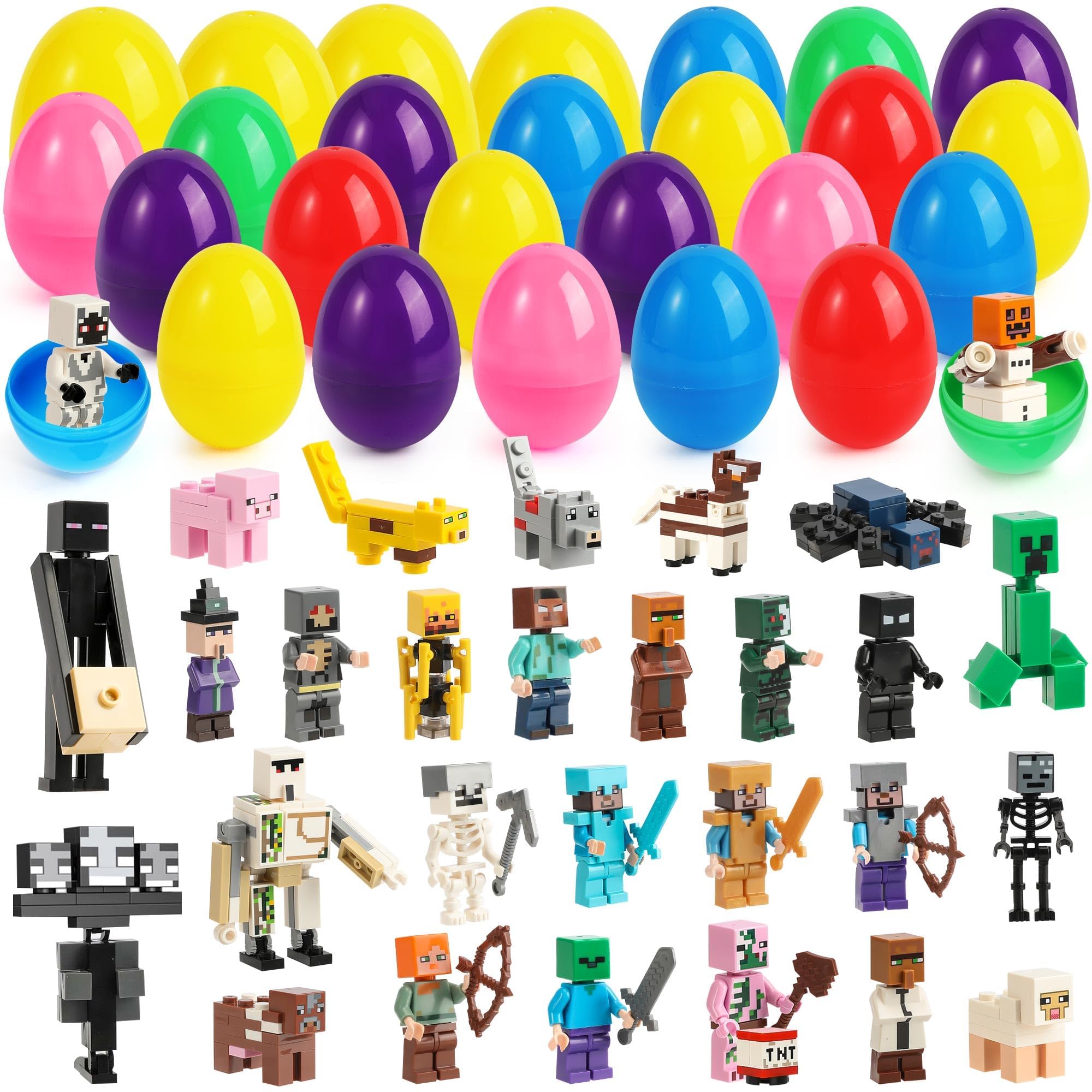 Pupiei prefilled Easter eggs with toys inside for quick egg hunts.