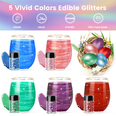 PUPKOLI pink edible glitter enhances desserts and drinks with sparkling color.