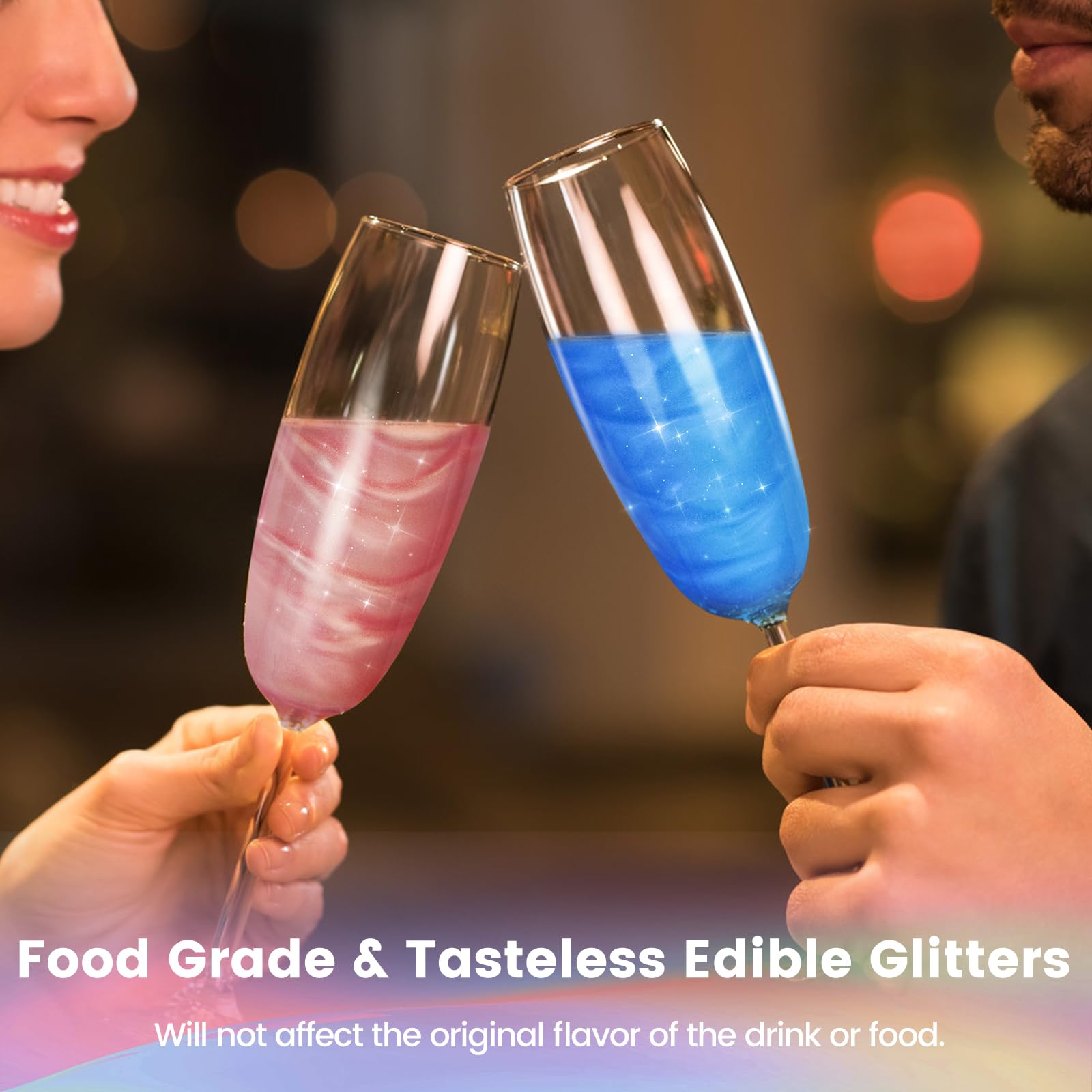 PUPKOLI purple edible glitter brightens pastries and beverages with shimmer.