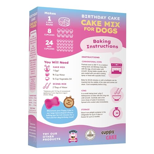 Puppy Cake baking in the oven creates a warm birthday aroma.