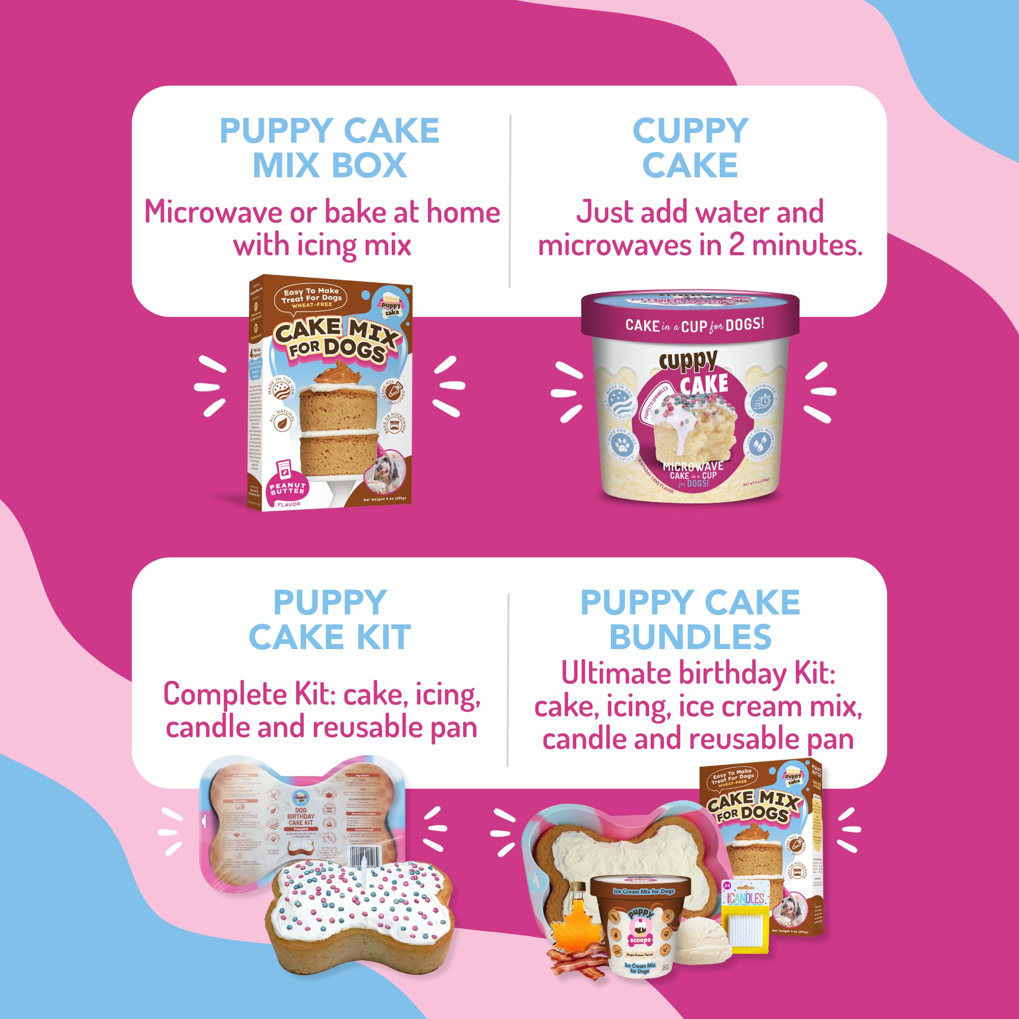Puppy Cake fabrique-etats-unis : produit fabriqué localement et sûr.