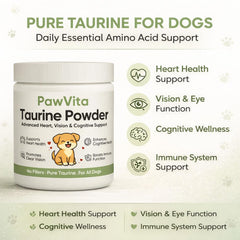 PuppyLabCo Pawvita Taurine powder dissolves easily in food for convenient daily supplementation