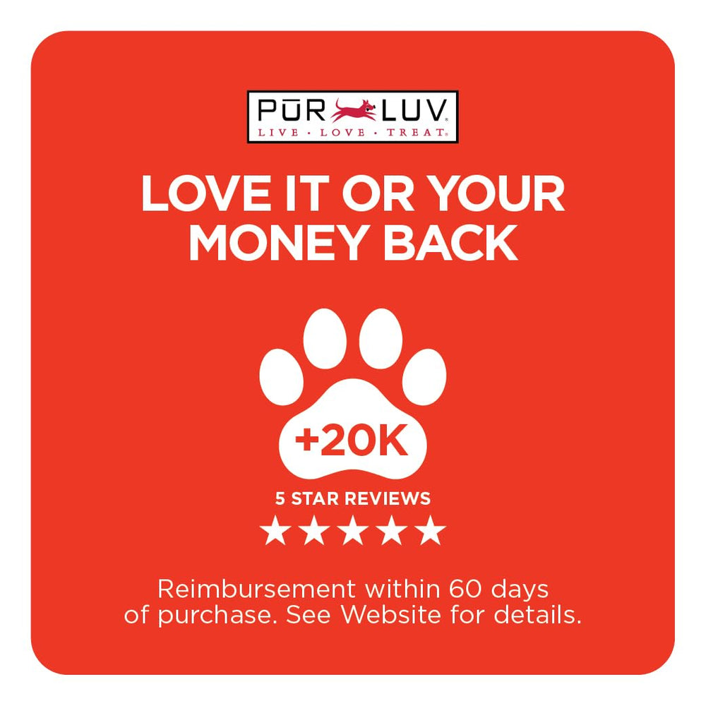 Pur Luv high-protein dog treat supports active dogs during play.