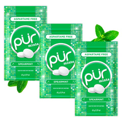 PUR Mints spearmint close-up for refreshing breath