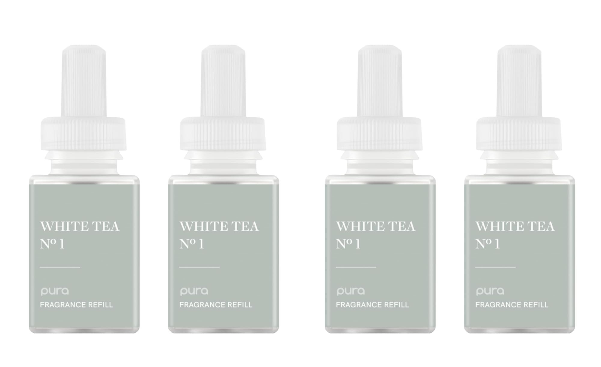 Pura diffusers front view with White Tea No. 1 aroma for a calm space.