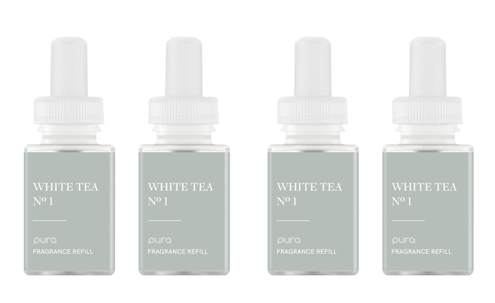 Pura diffusers front view with White Tea No. 1 aroma for a calm space.