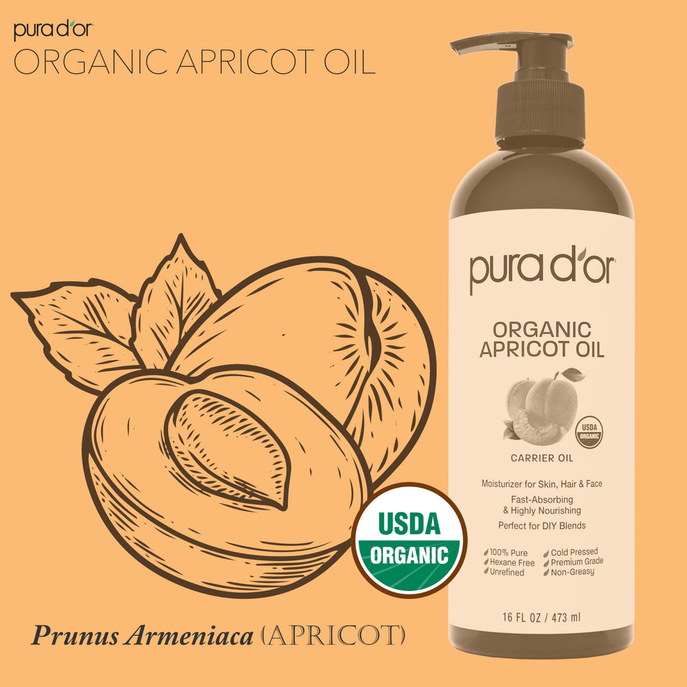 PURA D'OR apricot oil ingredient-rich formula supports natural elasticity