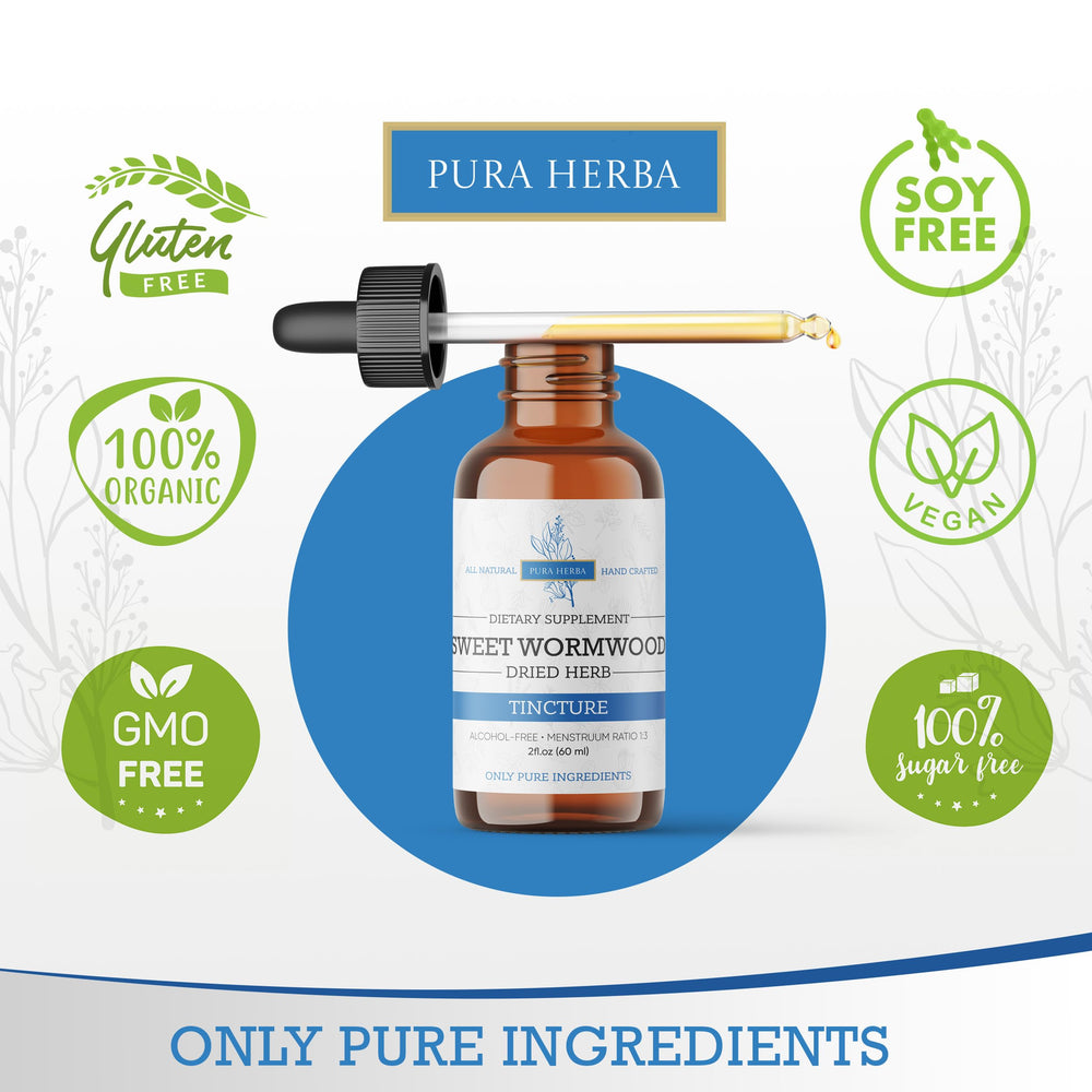 Pura Herba wormwood drops pour for precise dosing and quick absorption