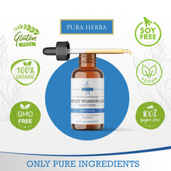 Pura Herba wormwood drops pour for precise dosing and quick absorption