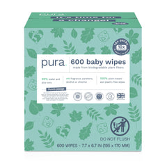 Pura wipes packaging with resealable lid for easy, mess-free use