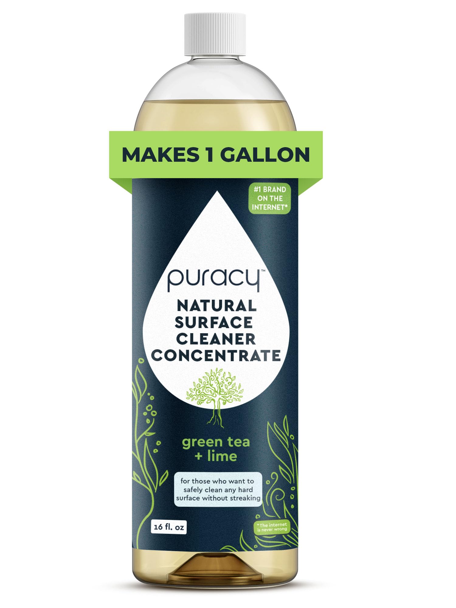 Puracy multi-surface cleaner bottle for everyday cleaning with plant-powered formula.