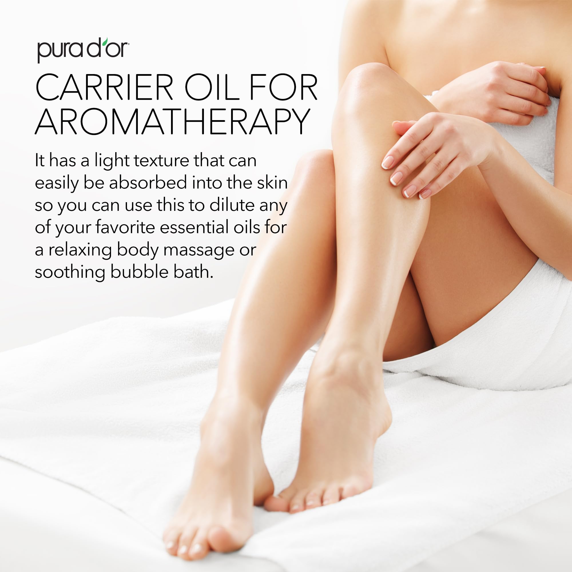 DIY facial polish base with PURA D'OR almond oil and sea salt.