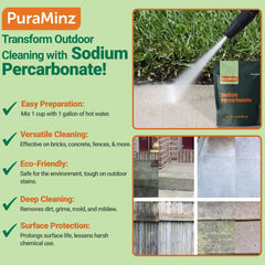 PuraMinz Sodium Percarbonate dish-detergent-boost boosts grease removal.