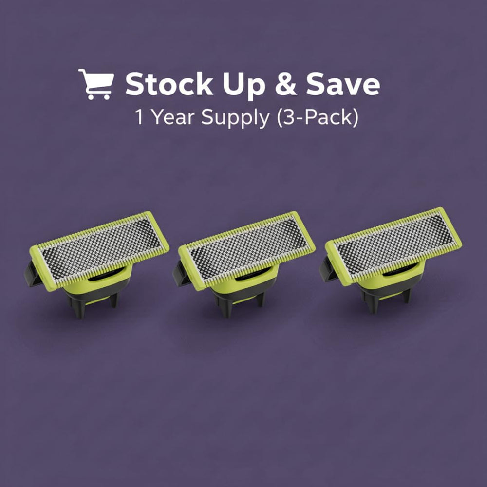 Purchase 2 Quick OneBlade tool-free replacement minimizes downtime between passes