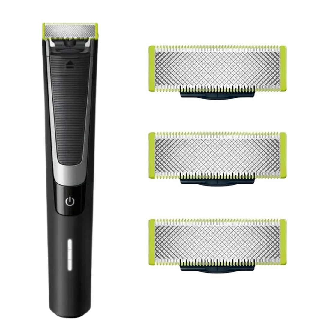 Purchase 2 Quick OneBlade stainless blades deliver long-lasting sharp results for home grooming