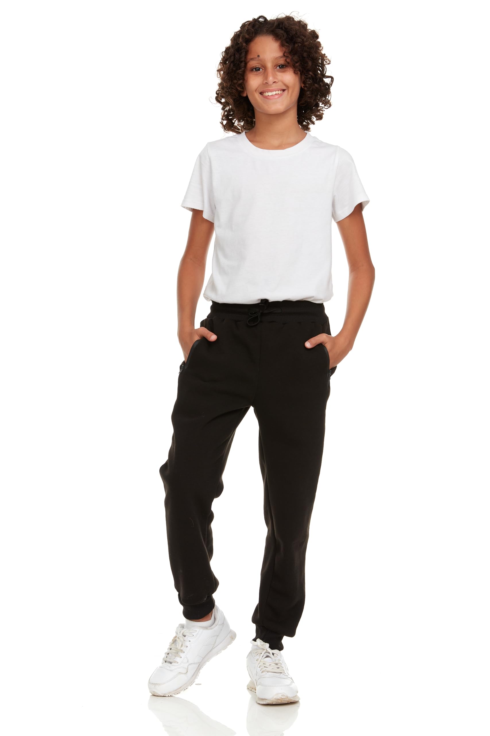 PURE CHAMP fleece joggers for kids with drawstring waist for flexible comfort