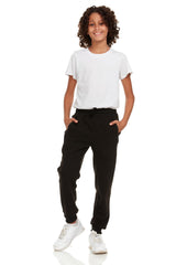 PURE CHAMP fleece joggers for kids with drawstring waist for flexible comfort