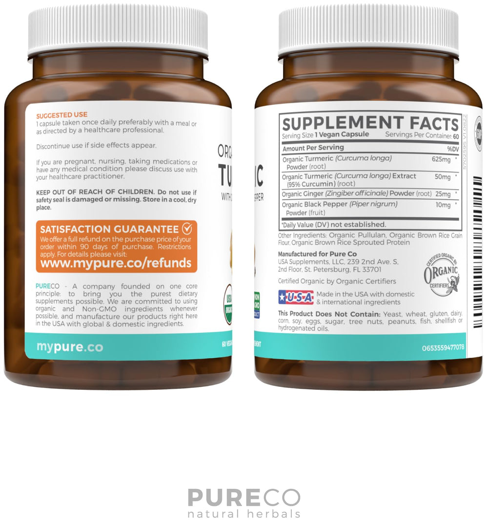 Pure Co 1-month supply bottle for convenient daily capsules