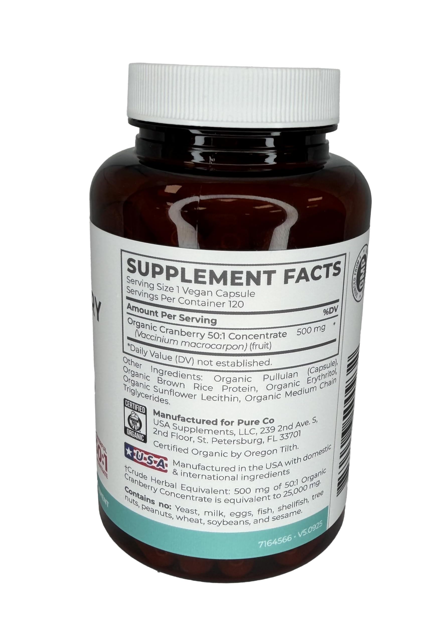 Four-month supply packaging for Pure Co Cranberry Pills