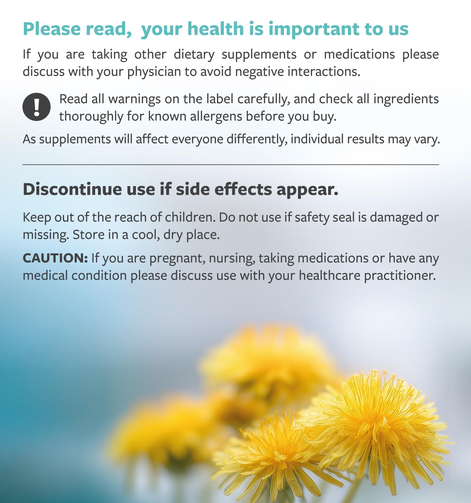 Pure Co dandelion root extract bottle with glass of water suggesting easy dose