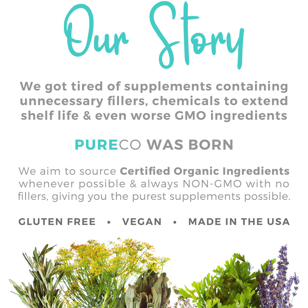 Pure Co USDA organic vegan non-GMO formulation for clean labels