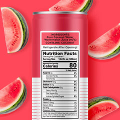 Pure Coconut Water 100 Watermelon 12-pack, convenient for on-the-go hydration.