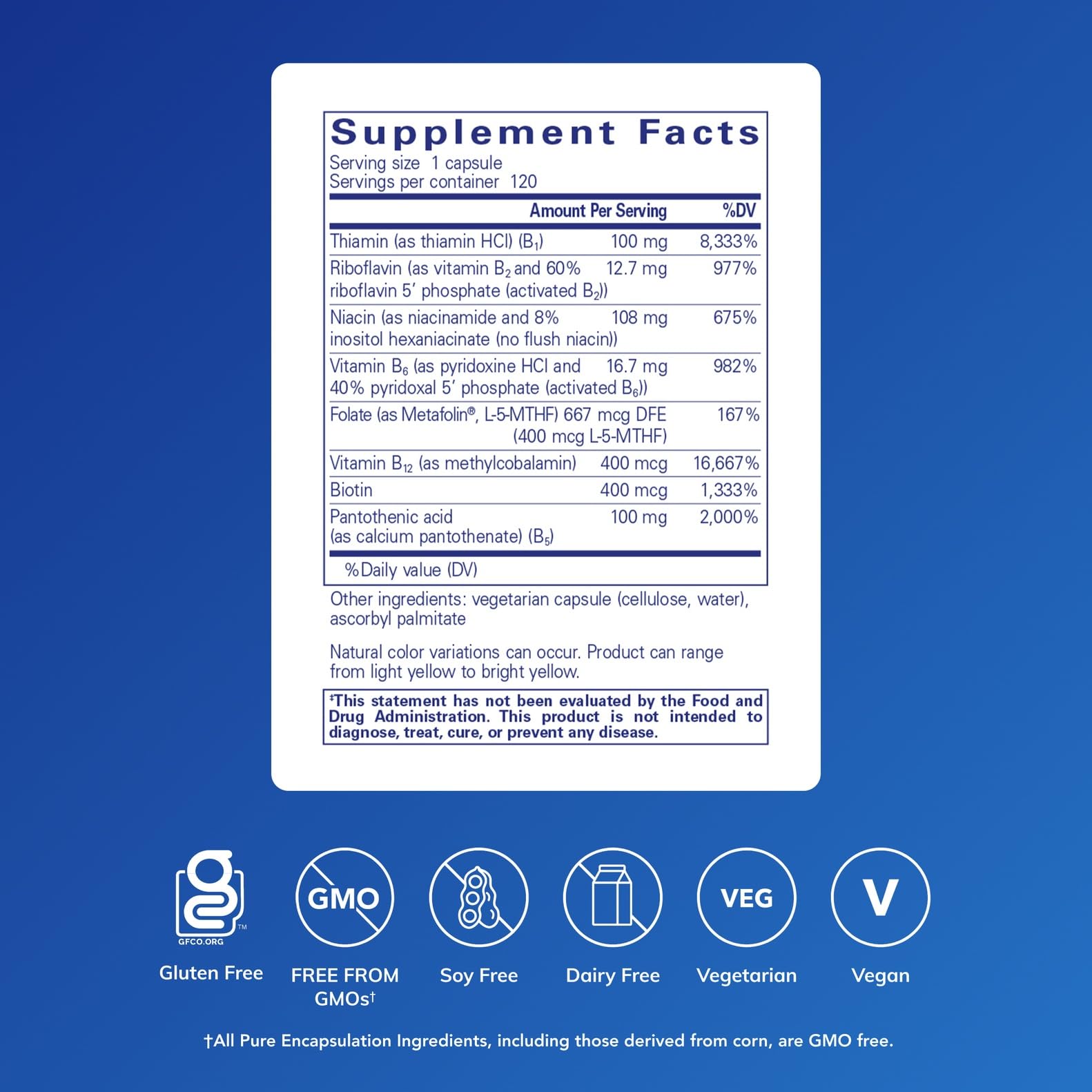 B-Complex Plus capsules close-up emphasizing B vitamins for energy and cognition.