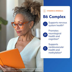 Label shows B6, B1, and folate vitamins for health