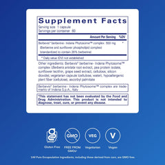 Pure Encapsulations Berberine UltraSorb front view of bottle highlighting clean formulation.