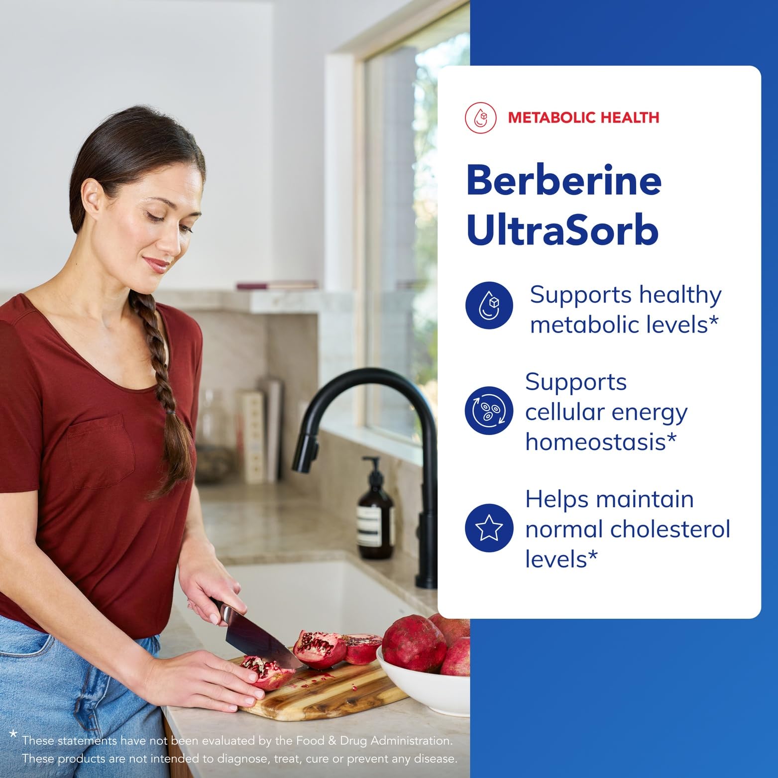 Pure Encapsulations Berberine UltraSorb capsules closeup emphasizing phytosome bioavailability.