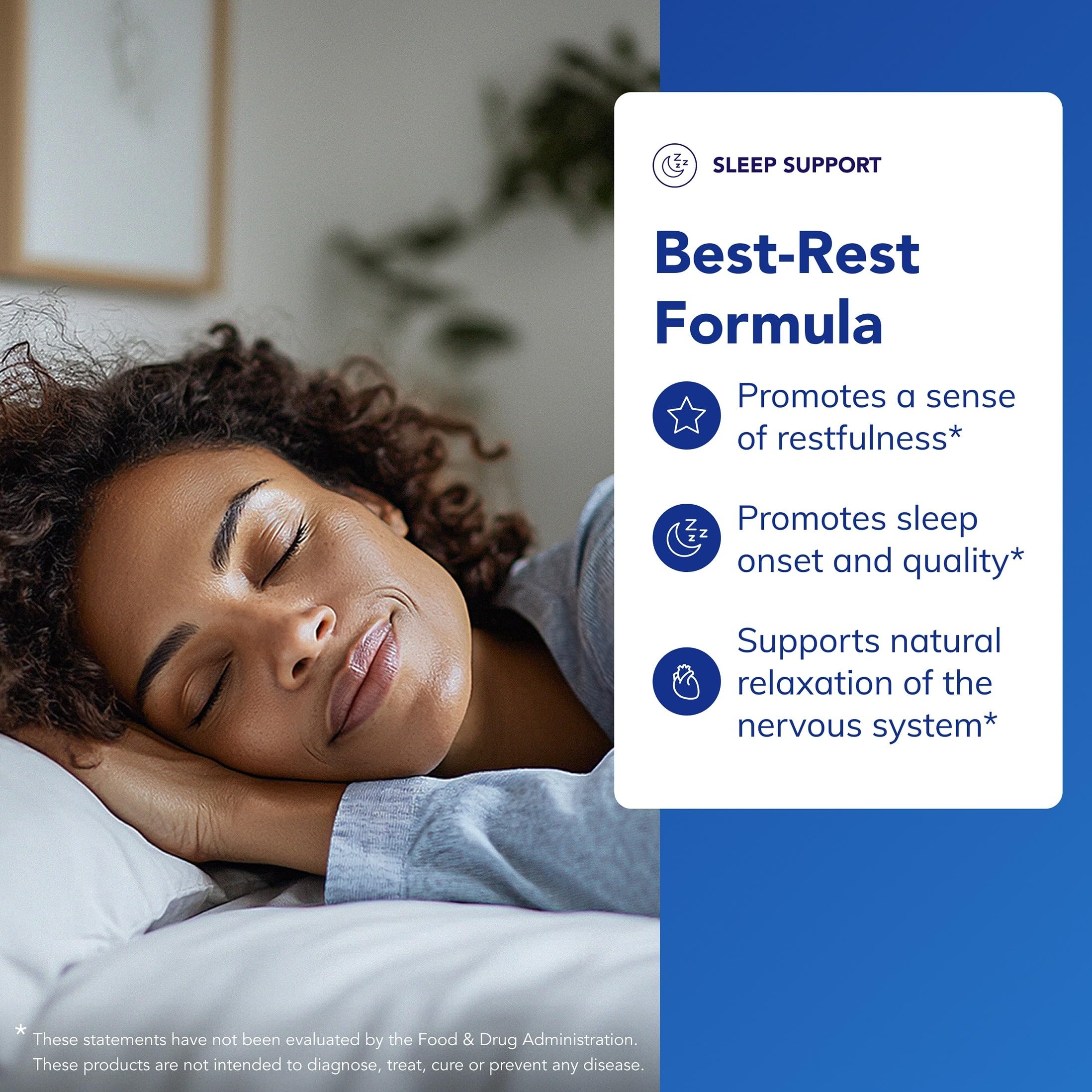 Two capsules poured from the bottle ready to take before bed