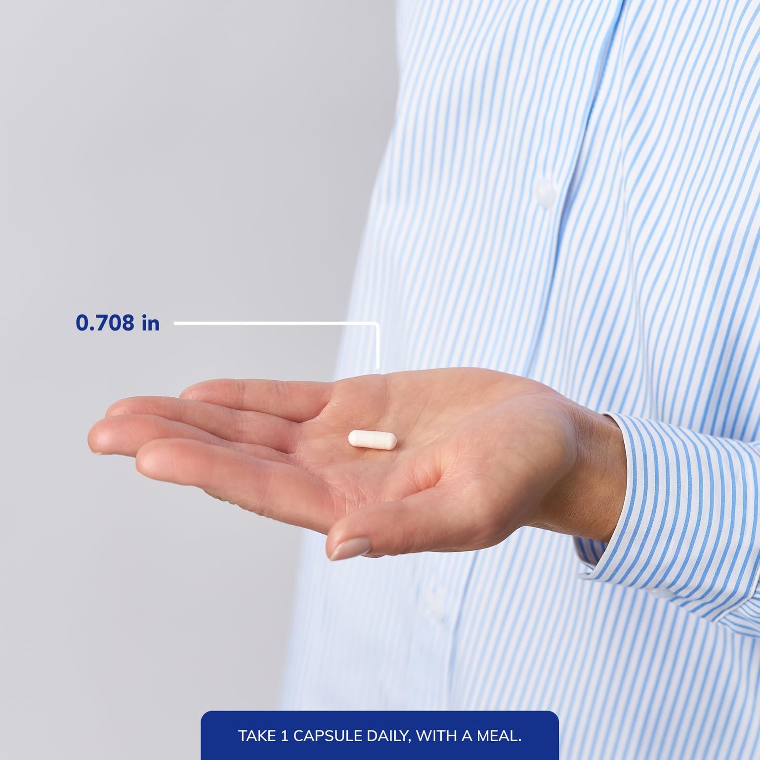 Pure Encapsulations Biotin Complex Hair and Skin dosing illustration demonstrates daily intake.