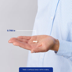 Pure Encapsulations Biotin Complex Hair and Skin dosing illustration demonstrates daily intake.