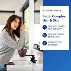 Pure Encapsulations Biotin Complex Hair and Skin label closeup showcases clean allergen-free formula.