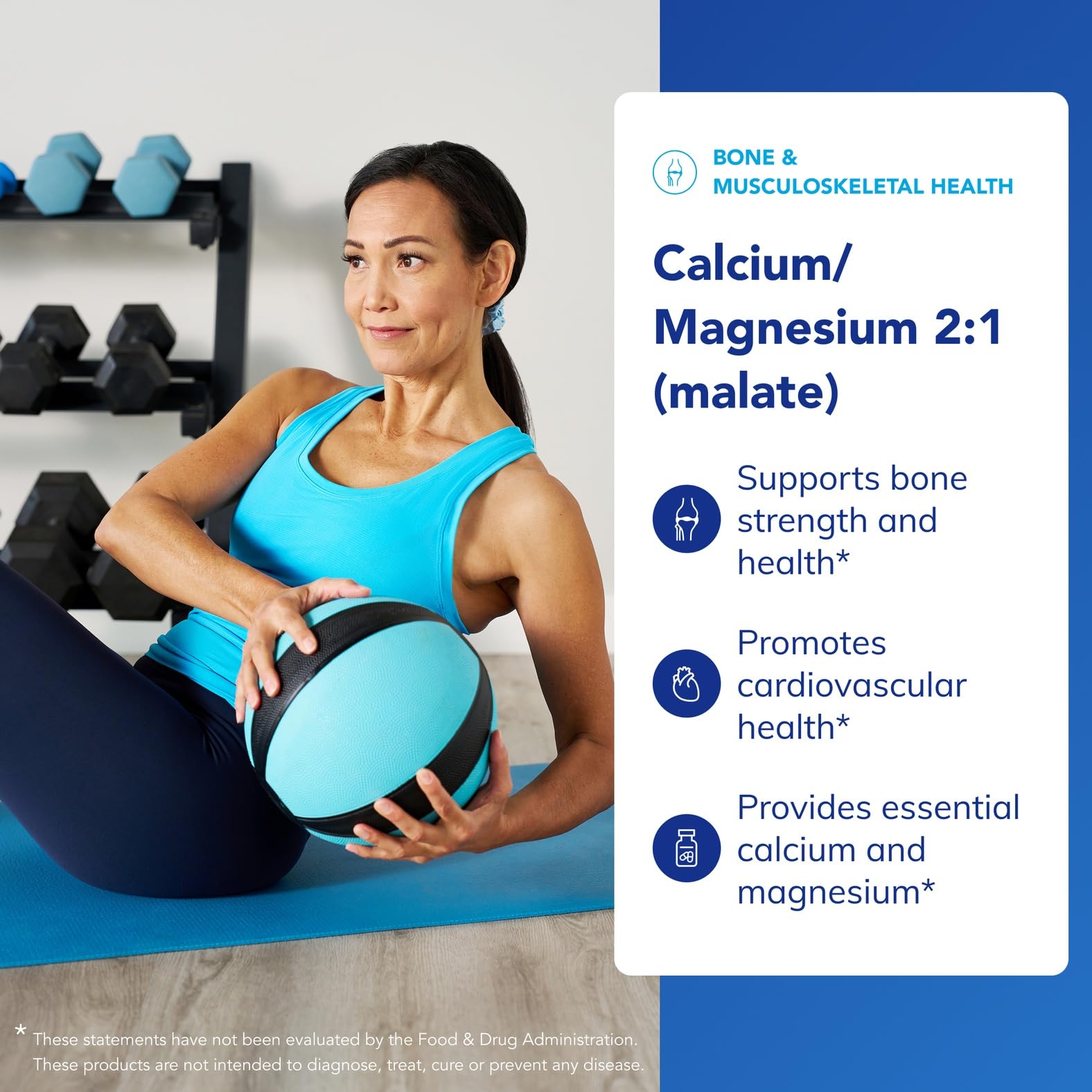Pure Encapsulations Cal/Mag Malate capsules close-up for easy to swallow vegan format