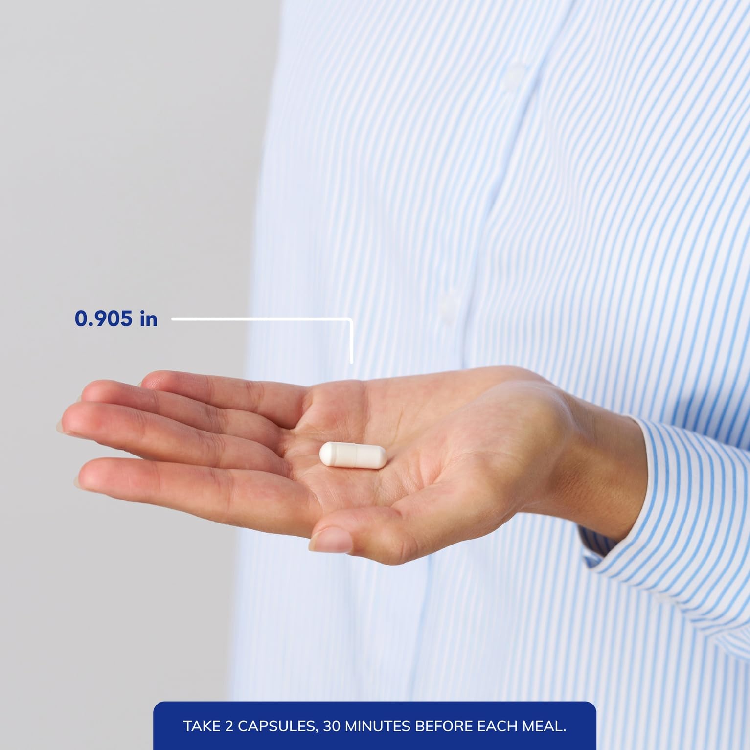 Caprylic Acid bottle with dosage details illustrating slow release for GI tract