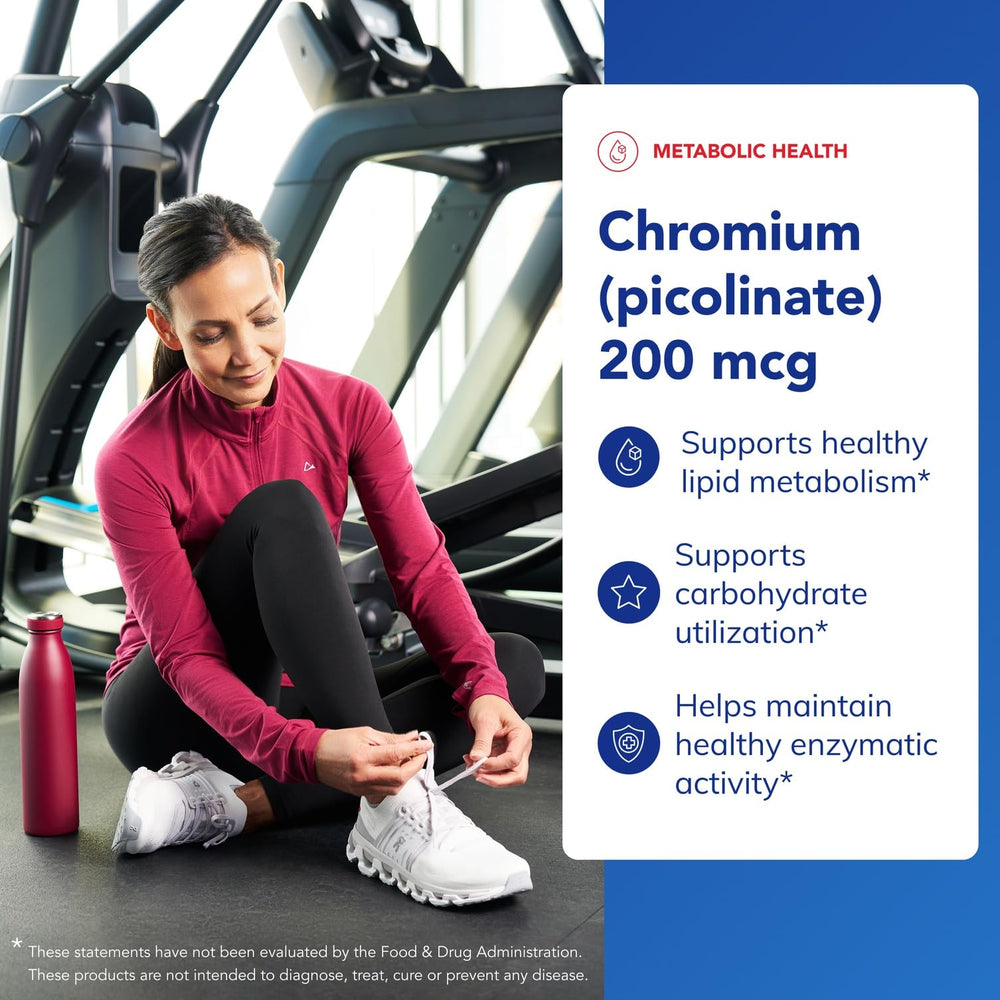Pure Encapsulations chromium picolinate label highlighting purity and allergen-free formulation.