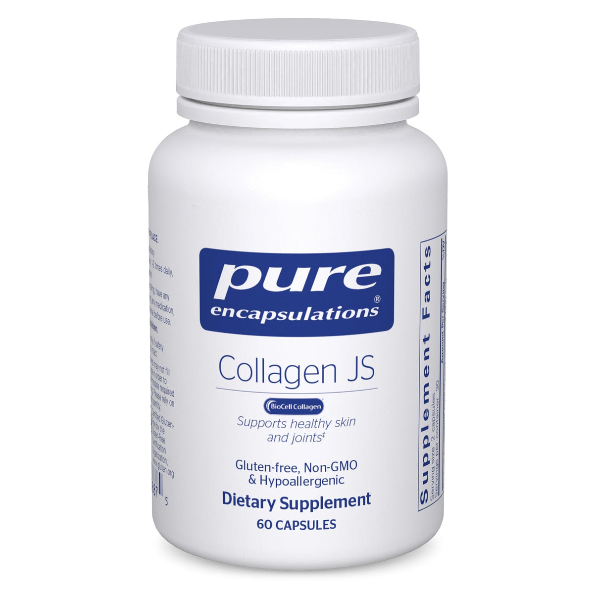 Pure Encapsulations Collagen JS bottle front for daily joint and skin support