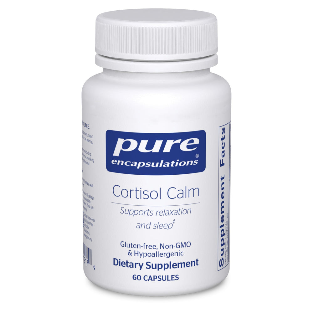 Pure Encapsulations Cortisol Calm bottle front for stress support