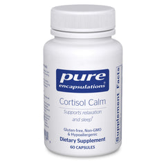 Pure Encapsulations Cortisol Calm bottle front for stress support